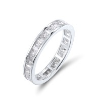 Sterling Silver Ring White Cubic Zirconia (R320216WCZSL925) - US 6