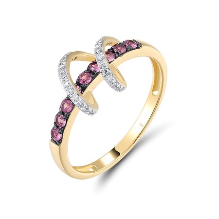 14KYWB  Pink Sapphire Ring  (R320231PIS14KYWB)