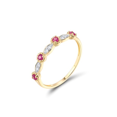 14KYW Ring Diamond,Ruby (R320261RUY14KYW)