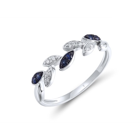 14KWB Ring Blue Sapphire,Diamond (R320262SAP14KWB)
