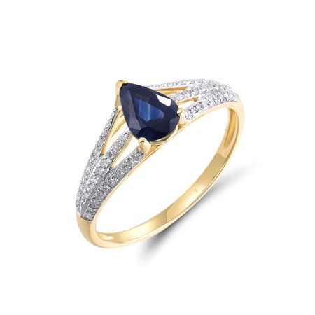 14KYW Ring Diamond,Blue Sapphire (R320264SAP14KYW)