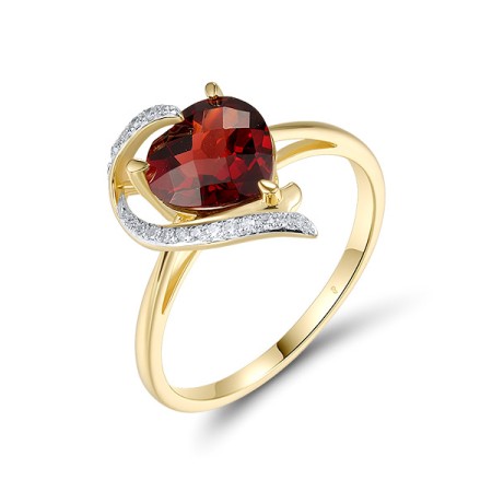 14KYW Ring Diamond,Garnet (R320470GAN14KYW)