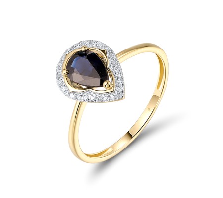 14KYW Ring Blue Sapphire,Diamond (R320510SAP14KYW)
