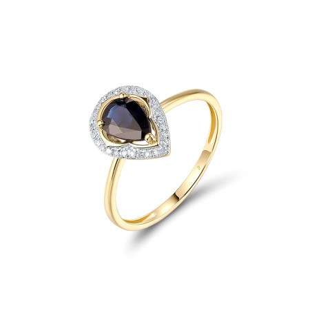 14KYW Ring Blue Sapphire,Diamond (R320510SAP14KYW)