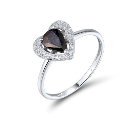 14KW Ring Blue Sapphire,Diamond (R320512SAP14KW)