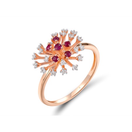 14KRW Ring Diamond,Ruby (R320572RUY14KRW)