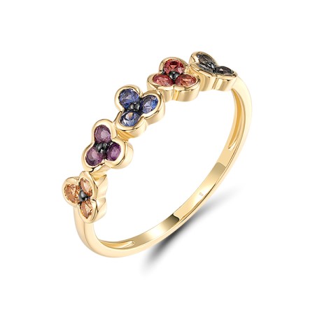 14KYB  Multi Colour Stone Ring  (R320651MUL14KYB)