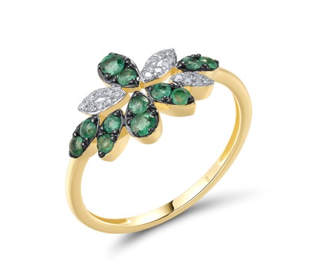 14KYWB Ring Diamond,Emerald (R320696AEMR14KYWB)