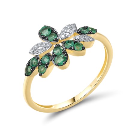 14KYWB Ring Diamond,Emerald (R320696AEMR14KYWB)