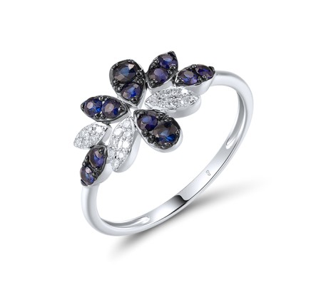 14KWB Ring Blue Sapphire,Diamond (R320696ASAP14KWB)
