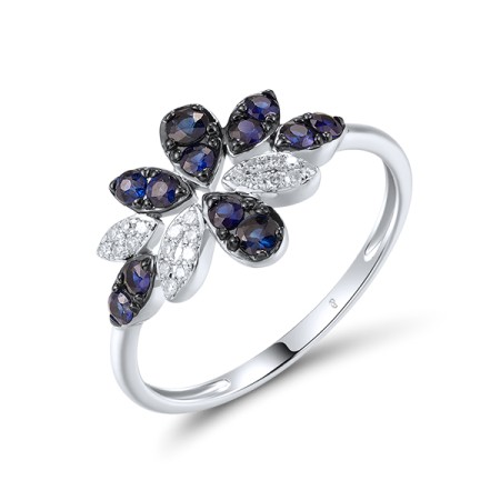 14KWB Ring Blue Sapphire,Diamond (R320696ASAP14KWB)