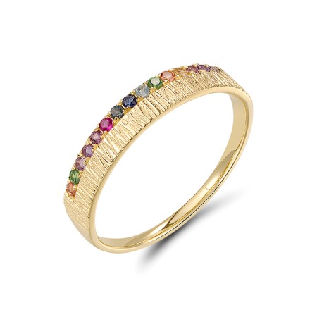 14KY Ring Amethyst,Blue Sapphire,Blue Topaz (Swiss Blue),Green Garnet,London Blue Topaz,Orange Sapphire,Rhodolite Garnet,Ruby,Yellow Sapphire (R320723MUL14KY)