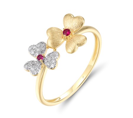 14KYW Ring Diamond,Ruby (R320743RUY14KYW)