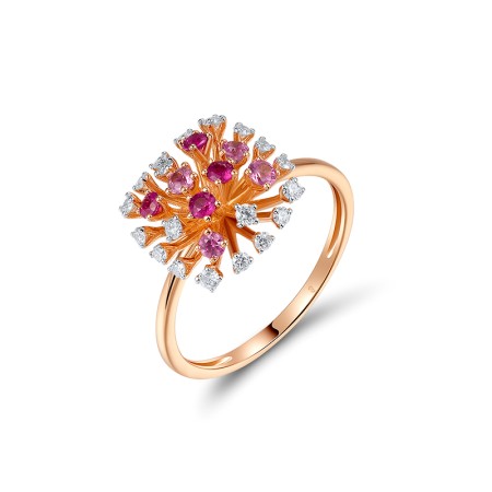 14KRW Ring Diamond,Pink Sapphire,Ruby (R320774PRU14KRW)