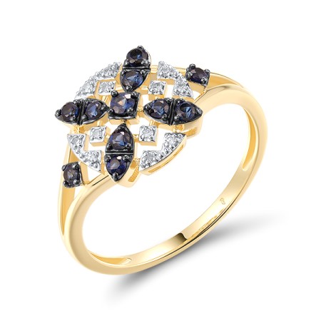 14KYWB Ring Blue Sapphire,Diamond (R320930SAP14KYWB)