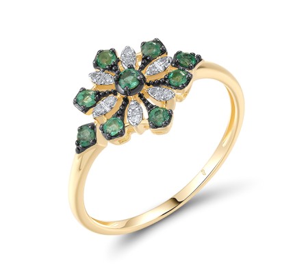 14KYWB Ring Diamond,Emerald (R320931EMR14KYWB)