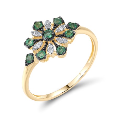 14KYWB Ring Diamond,Emerald (R320931EMR14KYWB)
