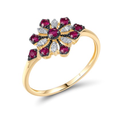 14KYWB Ring Ruby,Diamond (R320931RUY14KYWB)