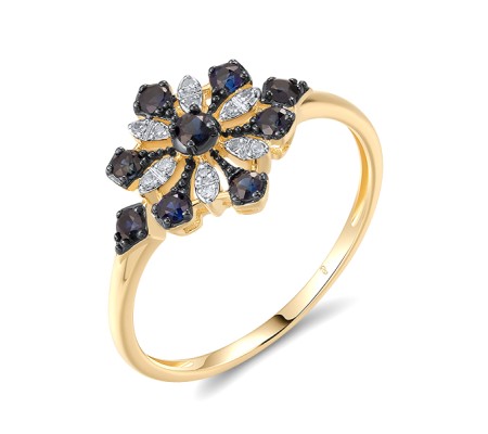 14KYWB Ring Blue Sapphire,Diamond (R320931SAP14KYWB)