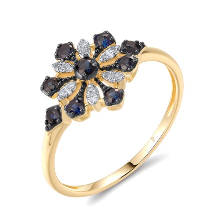 14KYWB Ring Blue Sapphire,Diamond (R320931SAP14KYWB)