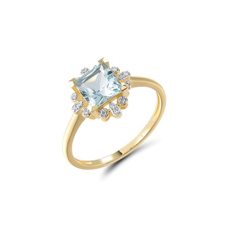 14KYW  Blue Topaz (Sky Blue) Ring  (R320934BKT14KYW) - US 7