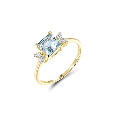 14KYW  Blue Topaz (Sky Blue) Ring  (R320937BKT14KYW) - US 6