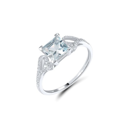 14KW  Blue Topaz (Sky Blue) Ring  (R320939BKT14KW)