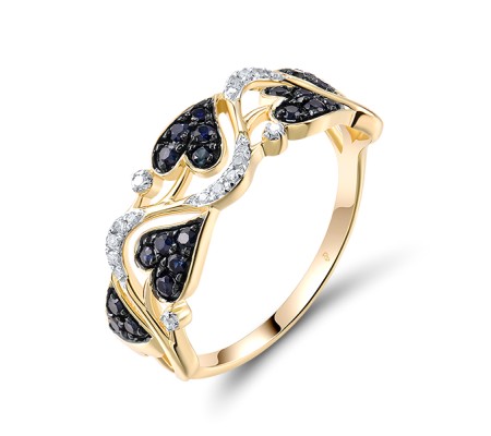 14KYWB Ring Blue Sapphire,Diamond (R320966SAP14KYWB)