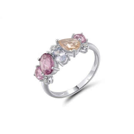 14KW Ring Blue Sapphire,Diamond,Pink Sapphire,Yellow Sapphire (R320975PSYS14KW)