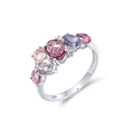 14KW Ring Blue Sapphire,Diamond,Pink Sapphire (R320982PSS14KW)
