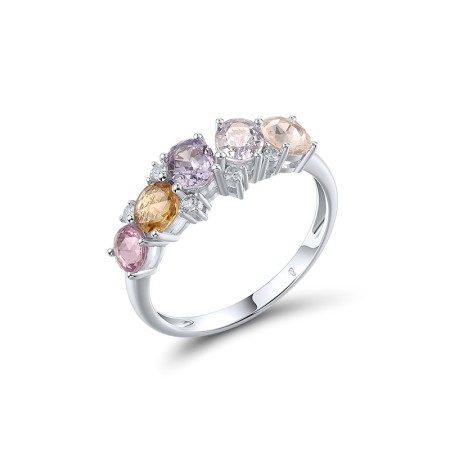 14KW Ring Blue Sapphire,Diamond,Pink Sapphire,Yellow Sapphire (R320995PSYS14KW)