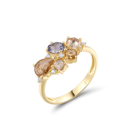 14KY Ring Blue Sapphire,Diamond,Yellow Sapphire (R320999BSY14KY)