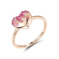 14KR  Pink Sapphire,Ruby Ring  (R321053PRU14KR) - US 6
