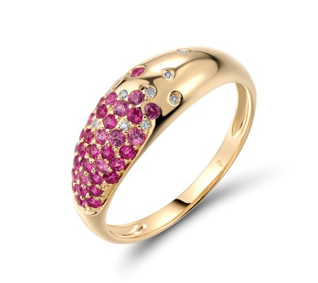 14KR  Pink Sapphire,Ruby Ring  (R321055PRU14KR)
