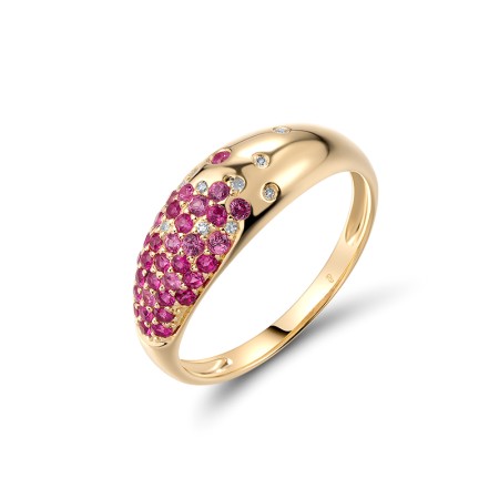 14KR  Pink Sapphire,Ruby Ring  (R321055PRU14KR)
