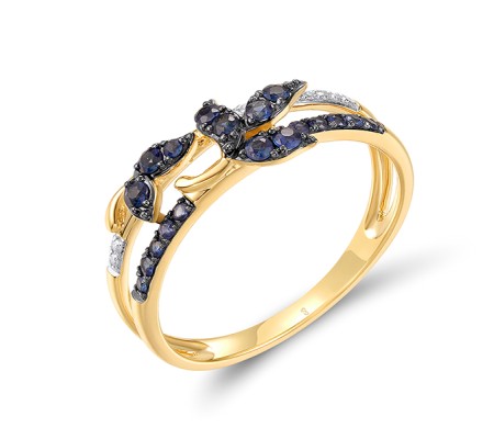 14KYWB  Blue Sapphire Ring(R321210SAP14KYWB)