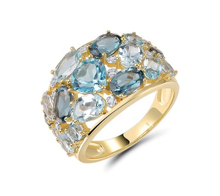 14KYW  Multi Colour Stone Ring(R321254MUL14KYW)