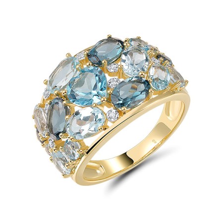 14KYW  Multi Colour Stone Ring(R321254MUL14KYW)