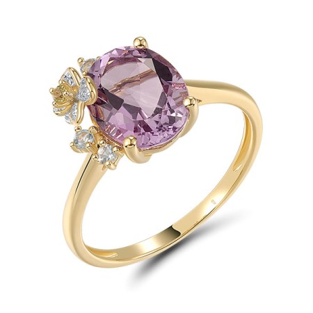 14KYW  Amethyst,Blue Topaz (Sky Blue),Peridot Ring  (R321275PABT14KYW) - US 6