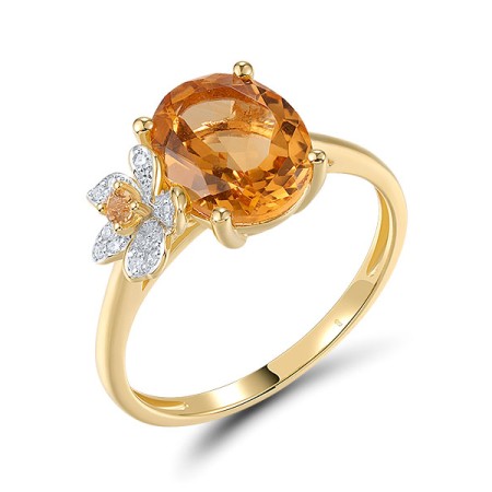14KYW  Citrine Ring  (R321277CIT14KYW) - US 7