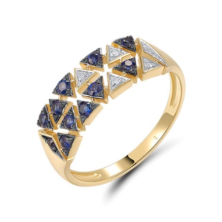 14KYWB  Blue Sapphire Ring(R321282SAP14KYWB)