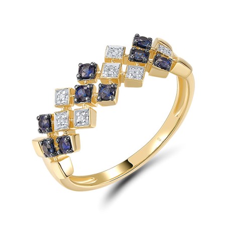 14KYWB  Blue Sapphire Ring(R321285SAP14KYWB)