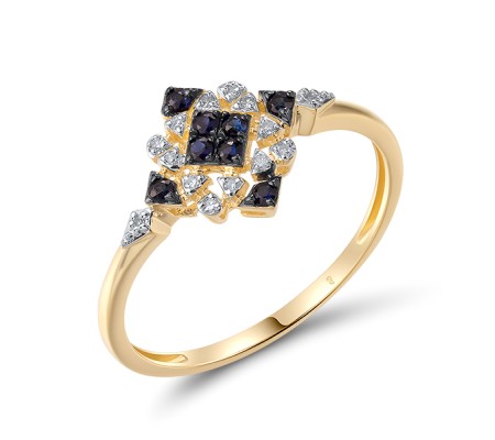 14KYWB  Blue Sapphire Ring(R321301SAP14KYWB)