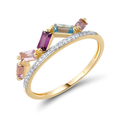 14KYW  Amethyst,Blue Topaz (Swiss Blu Ring(R321317ABL14KYW)