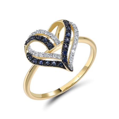 14KYWB  Blue Sapphire Ring(R321321SAP14KYWB)