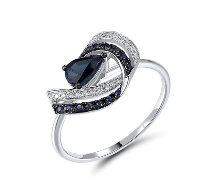 14KWB  Blue Sapphire Ring(R321322SAP14KWB)