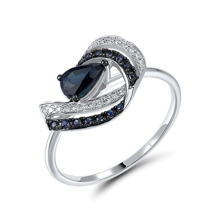14KWB  Blue Sapphire Ring(R321322SAP14KWB)