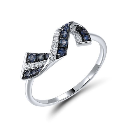 14KWB  Blue Sapphire Ring(R321323SAP14KWB)