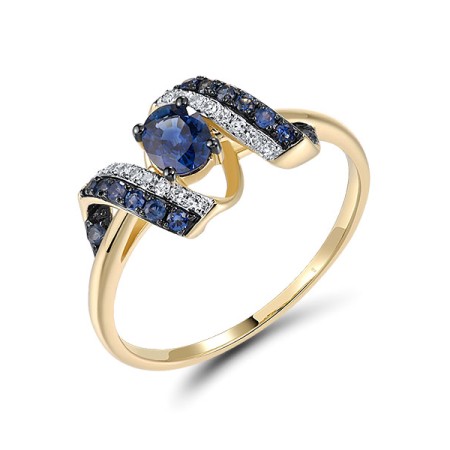 14KYWB  Blue Sapphire Ring(R321324SAP14KYWB)