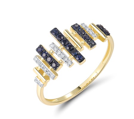 14KYWB  Blue Sapphire Ring  (R321325SAP14KYWB)